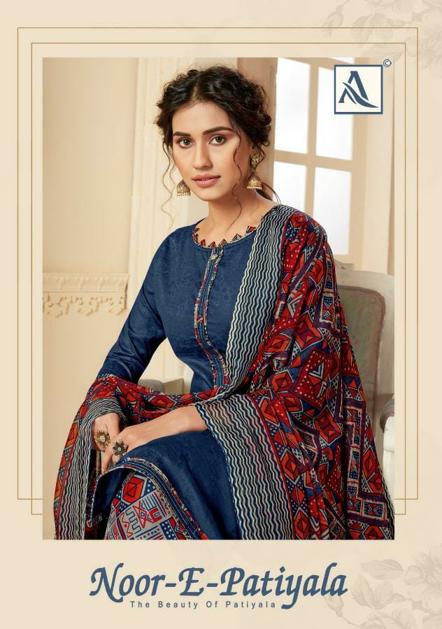 Alok Suits Noor E Patiyala Printed Pure Jam Jacquard Dress M...