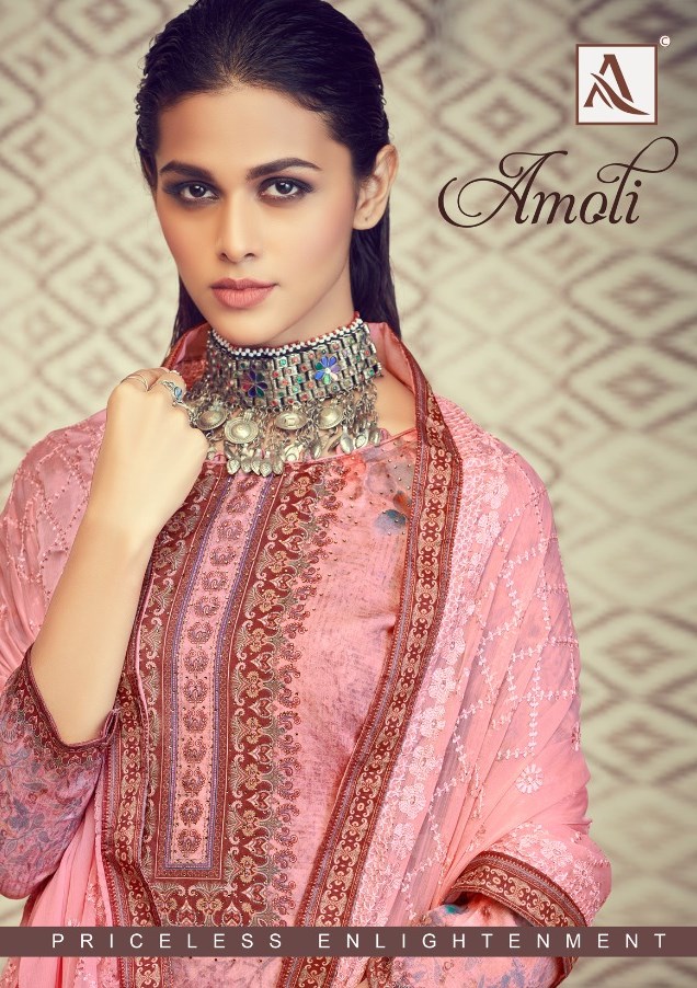 Alok Suits Amoli Digital Printed Pure Jam Cotton With Swarov...