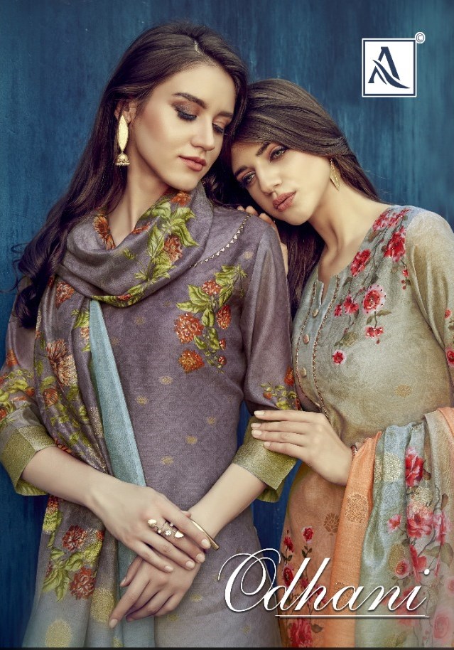 Alok Suits Odhani Pure Banarasi Jacquard Digital Print With ...