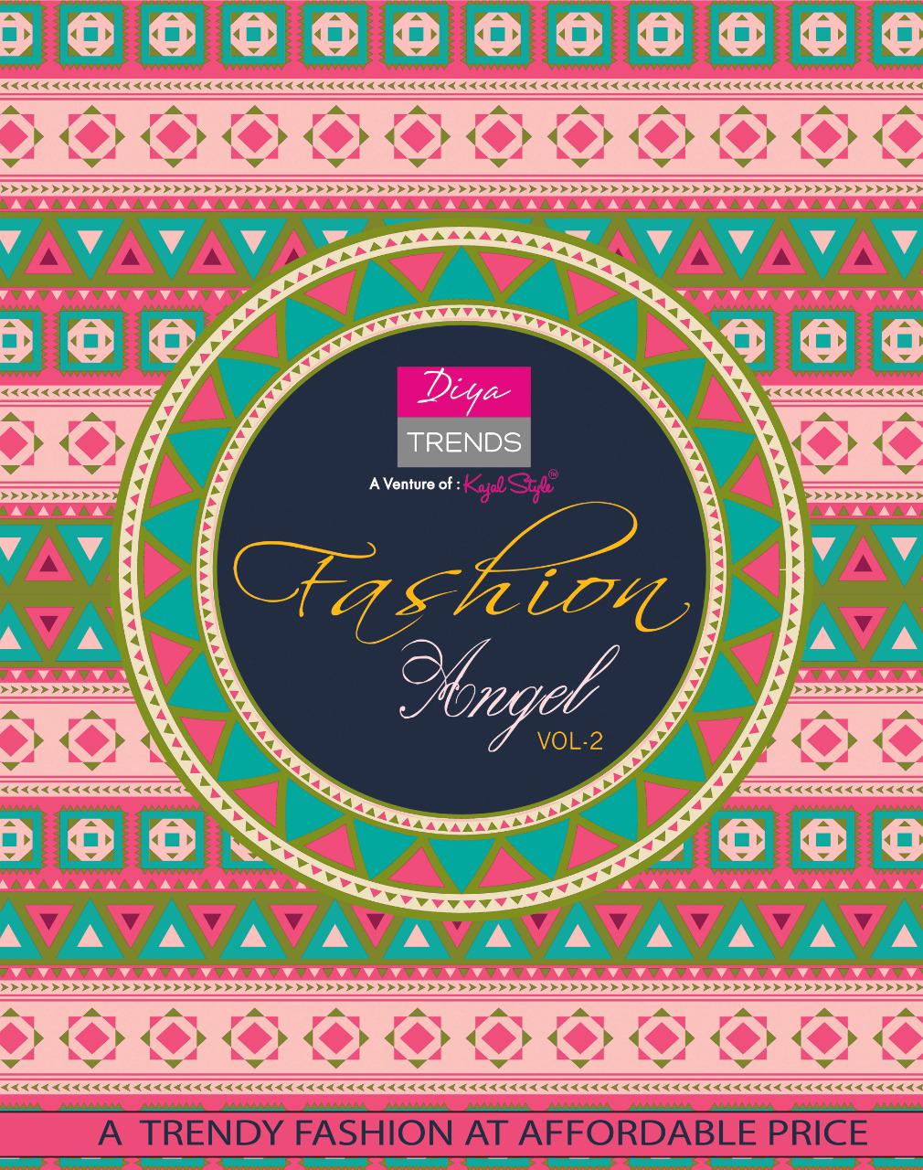 Kajal Style Diya Trends Fashion Angel Vol 2 Printed Rayon Wi...