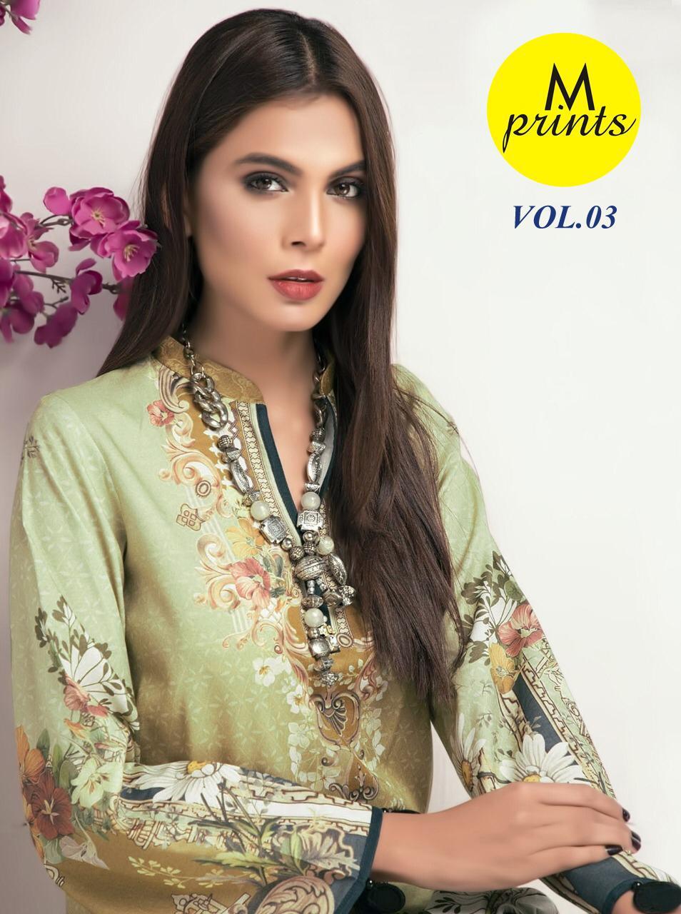 M Prints Vol 3 Latest Pakistani Cotton Dress Materials