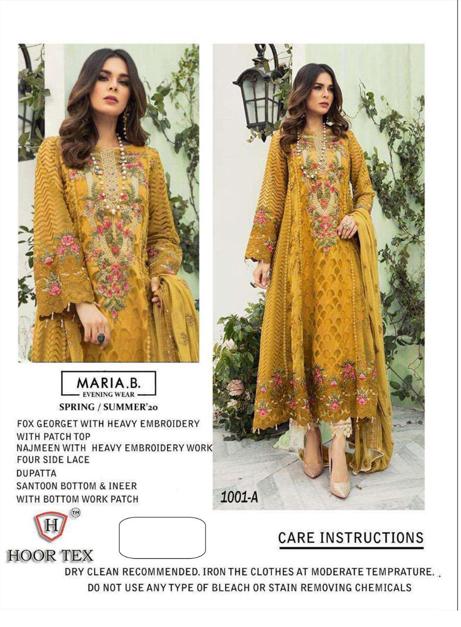 Hoor Tex Maria B Pakistani Dress Materials Colors At Wholesa...