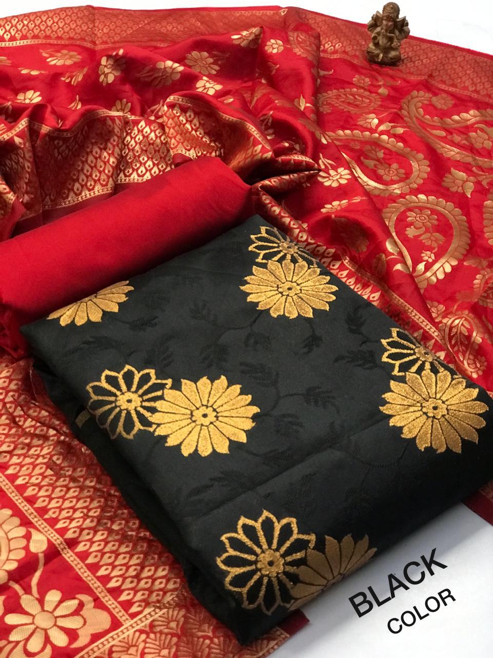Latest Banarasi Silk Dress Materials At Wholesale Price