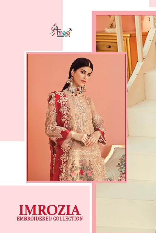 Shree Fabs Imrozia Embroidered Collection Faux Georgette Wit...