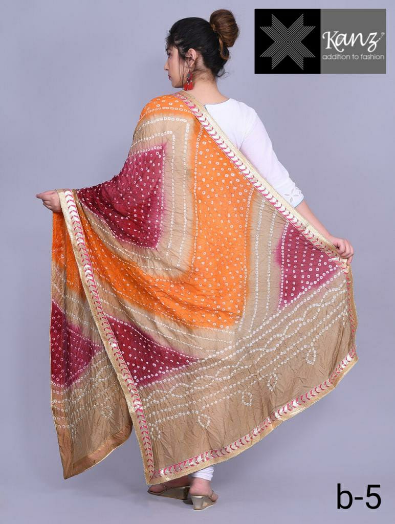 Kanz Designer Bandhani Printed Cotton Dupatta Collection At ...