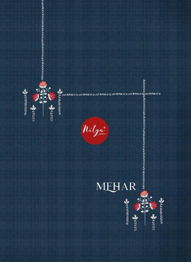 Lt Fabrics Nitya Mehar Fancy Fabric With Work Readymade Kurt...