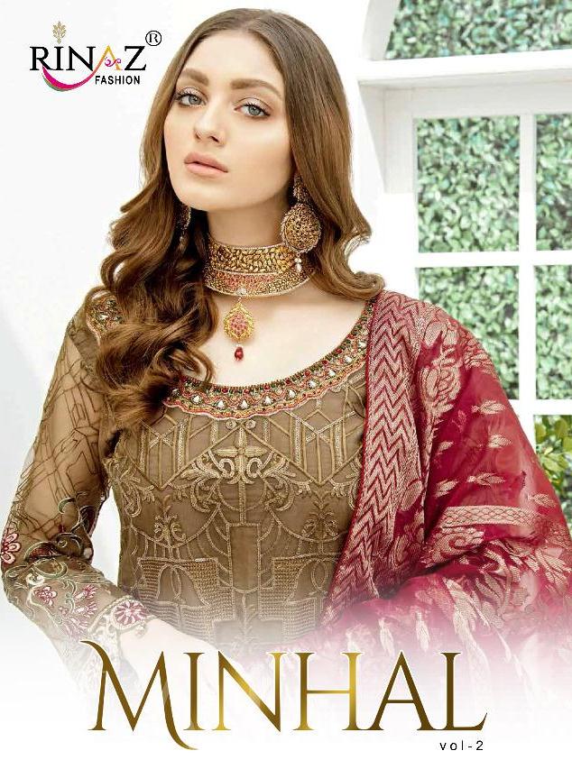 Rinaz Fashion Minhal Vol 2 Faux Georgette With Heavy Embroid...