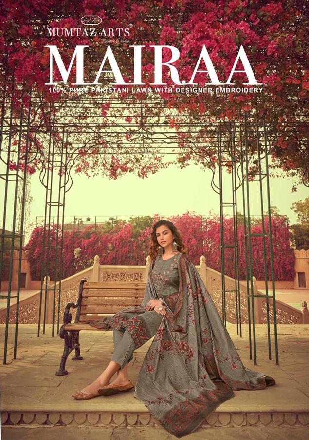 Mumtaz Arts Mairaa Printed Pure Lawn Cotton With Embroidery ...
