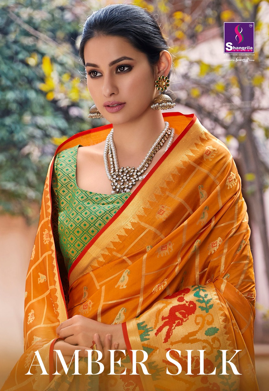 Shangrila Sarees Amber Silk Designer Traditional Silk Patola...