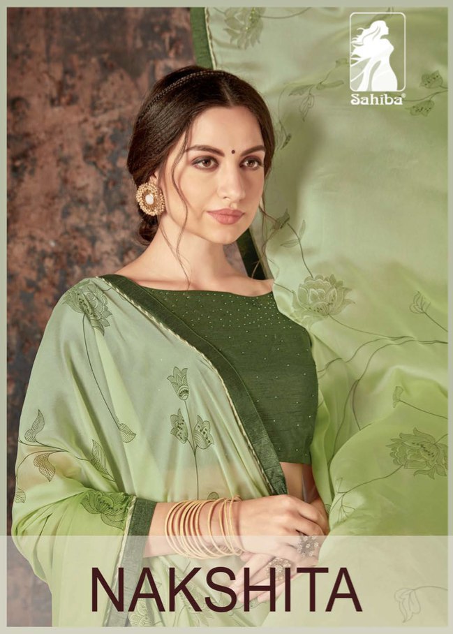 Sahiba Nakshita Printed Fancy Fabric Sarees Collection At Wh...