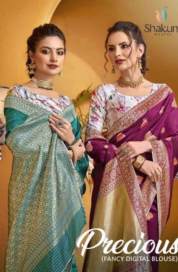 Shakunt Weaves Precious Silk Sarees With Digital Printed Blo...