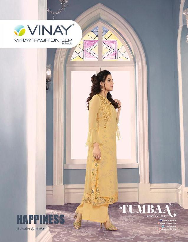 Vinay Fashion Tumbaa Happiness Georgette With Work And Digit...