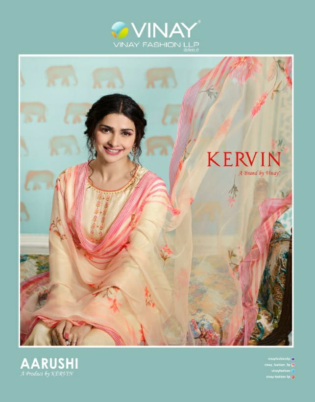 Vinay Fashion Kervin Aarushi Cotton Satin With Work Dress Ma...