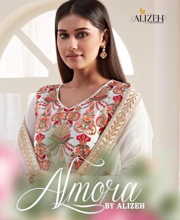 Alizeh Almora Designer Real Georgette With Embroidery Work D...
