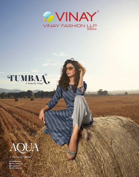 Vinay Tumba Aqua Latest Designer Kurtis By Vinay Fashion