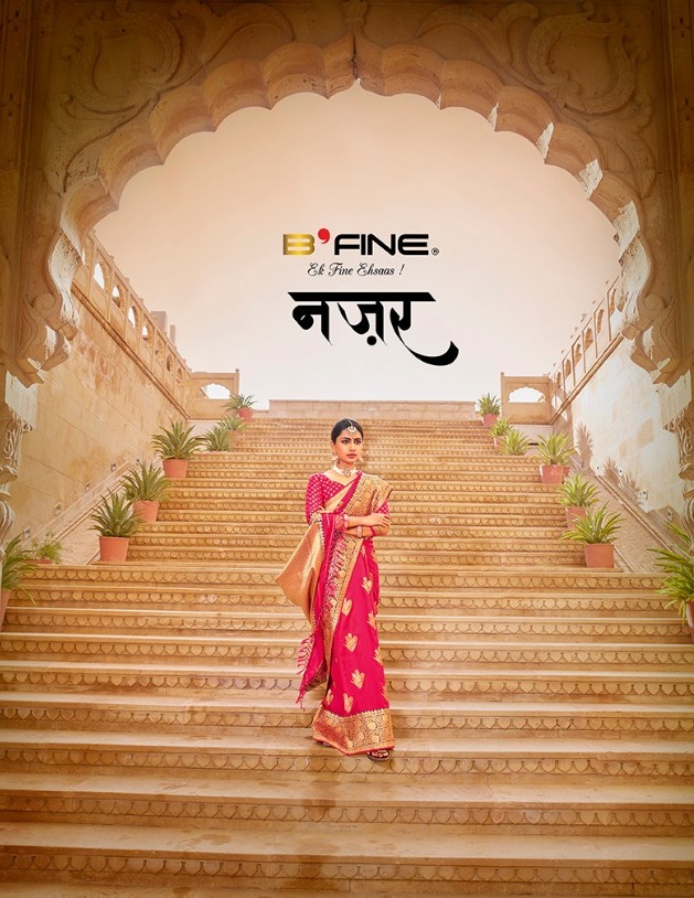 B Fine Sarees Nazar Designer Banarasi Silk Heavy Traditional...
