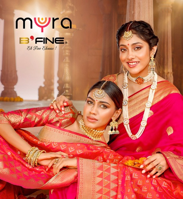 B Fine Sarees Myra Traditional Heavy Designer Banarasi Silk ...