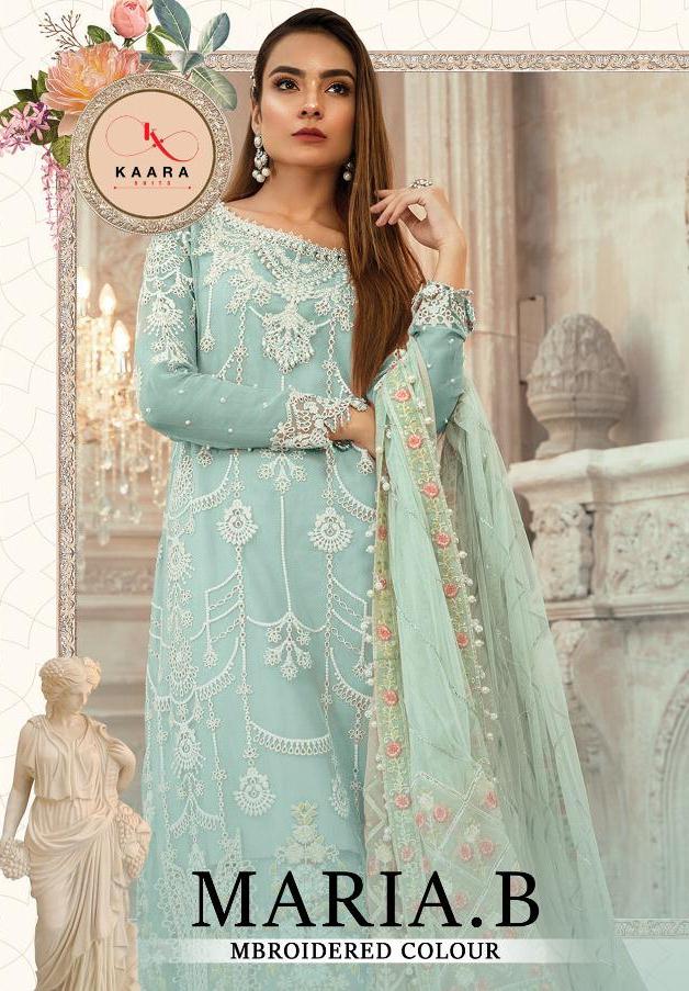 Kaara Suits Maria B Embroidered Colours Net With Heavy Embro...