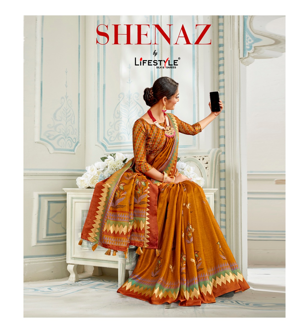 Lifestyle Sarees Shenaz Printed Silk Sarees Collection At Wh...