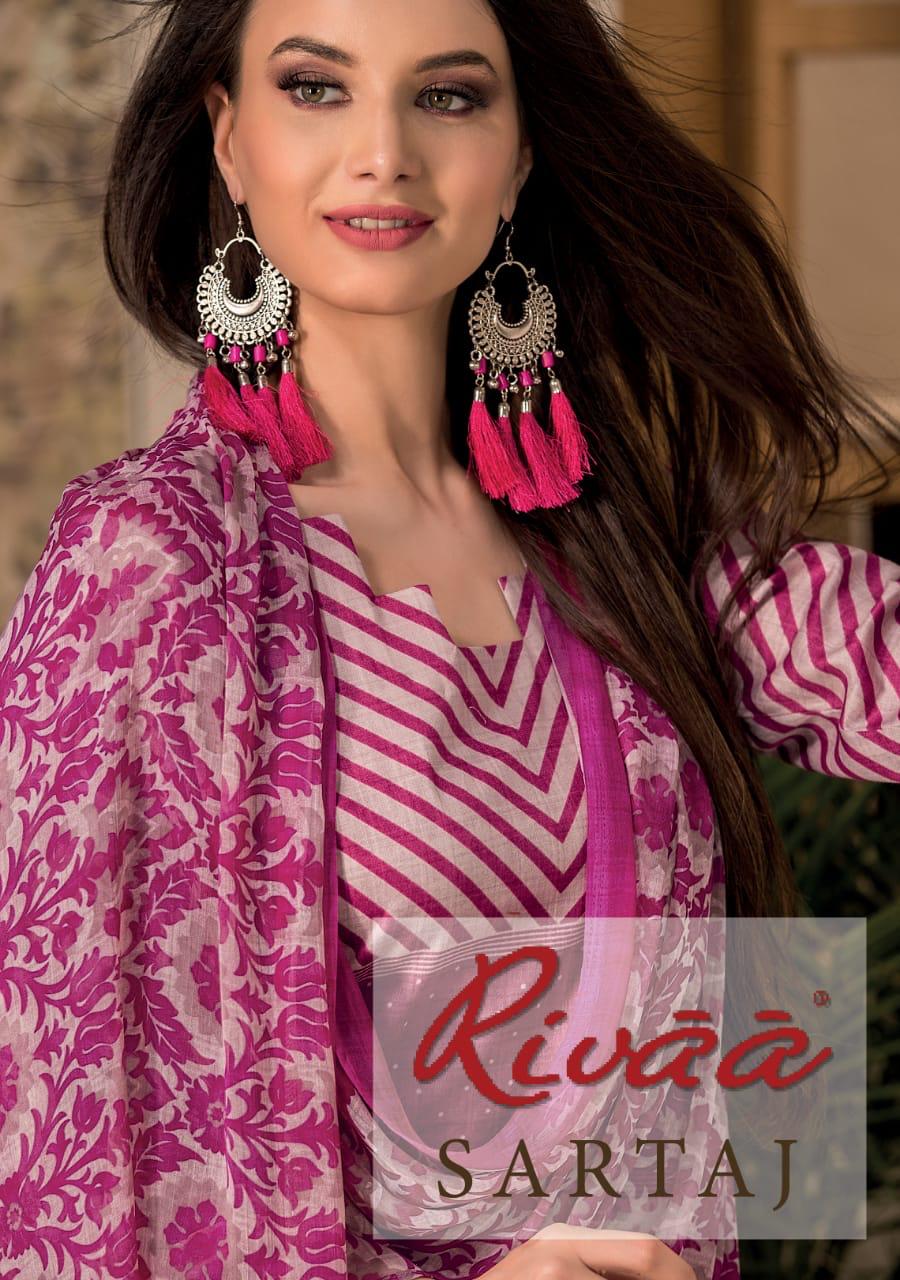 Rivaa Exports Sartaj Printed Glace Cotton Dress Material Col...