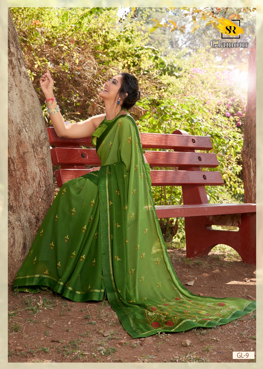 Sr Sarees Glamour Georgette Sarees Collection At Wholesale R...