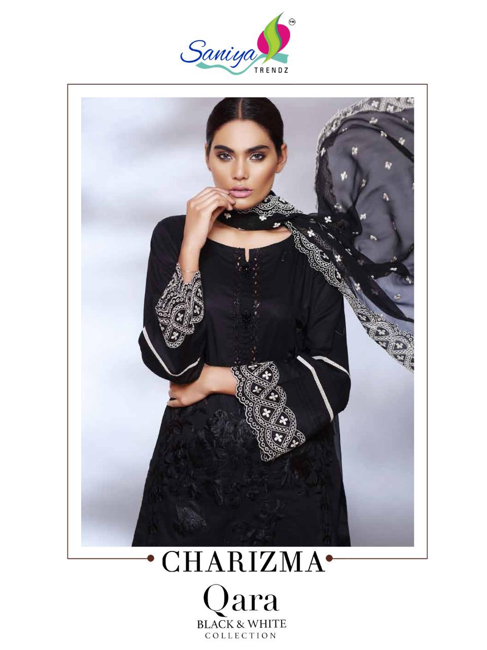 Saniya Trendz Charizma Qara Black & White Collection Cambric...