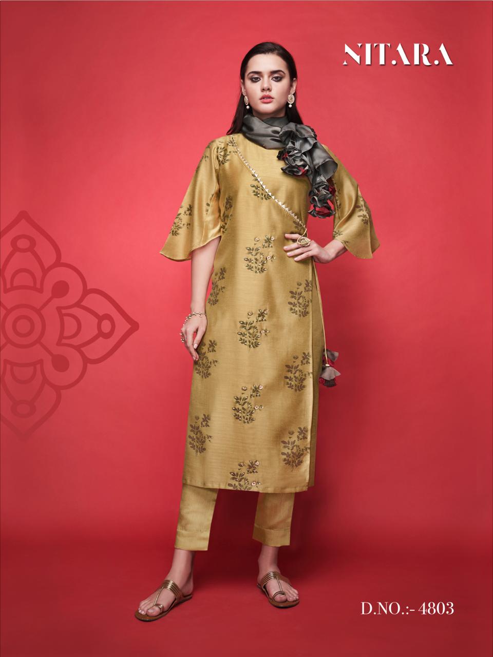 Nitara Scarlet Designer Silk With Mal Cotton Inner Readymade...