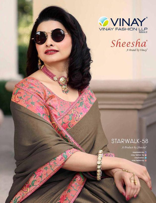Vinay Fashion Sheesha Starwalk Vol 58 Digital Printed Jacqua...