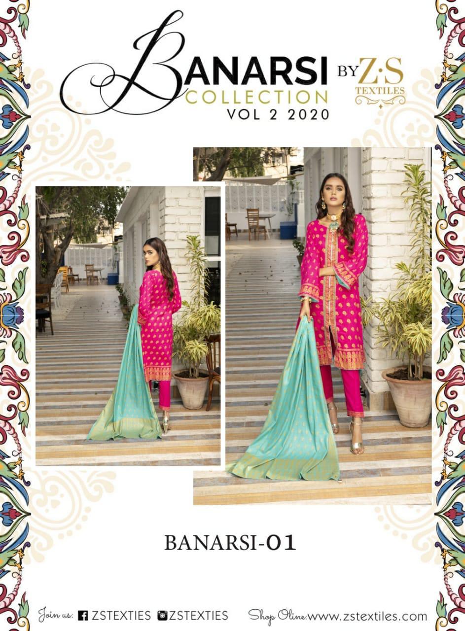 Zs Textile Banarasi Collection Vol 2 2020 Printed Lawn Cotto...