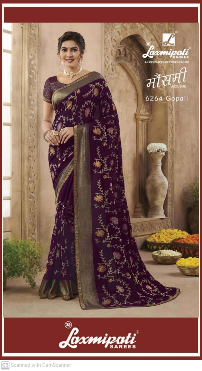 Laxmipati Sarees Mausami Designer Fancy Fabric Sarees Collec...