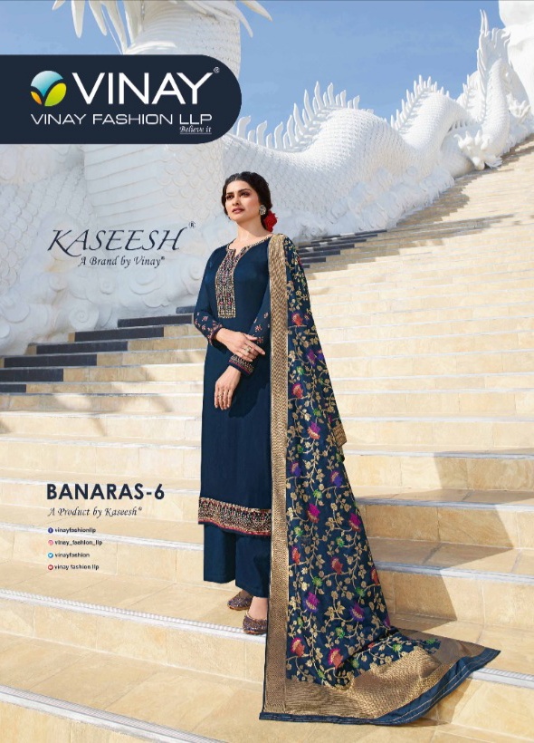 Vinay Fashion Kaseesh Banaras Vol 6 Satin Georgette With Emb...