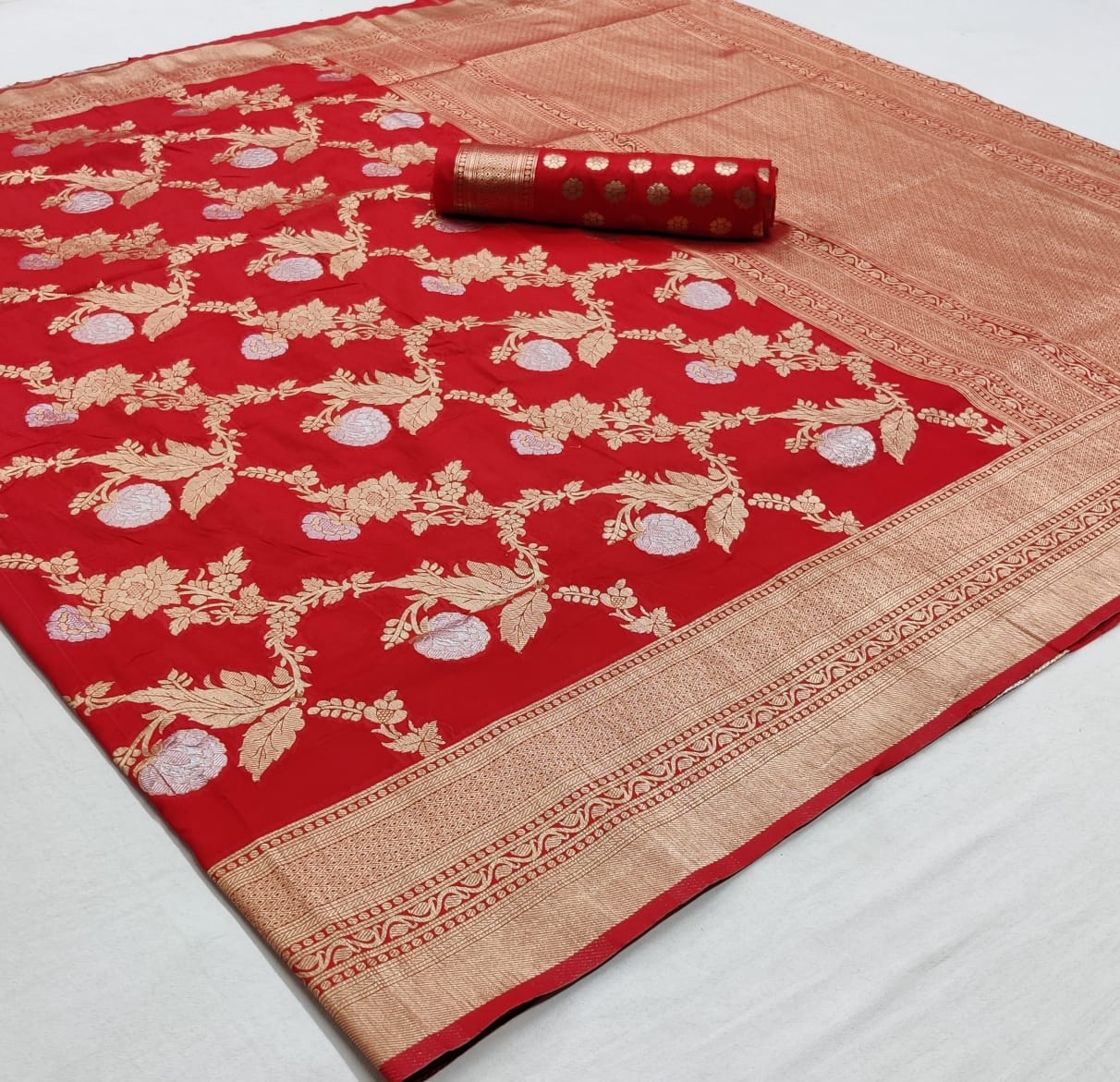 Pooja Special Designer Traditional Pure Soft Silk Sarees Col...