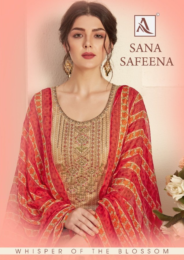 Alok Suits Sana Safeena Pure Zam Cotton Designer Print With ...