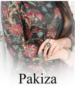 Pakiza Bipson Tussar Silk Digital Prints With Siroski Work D...