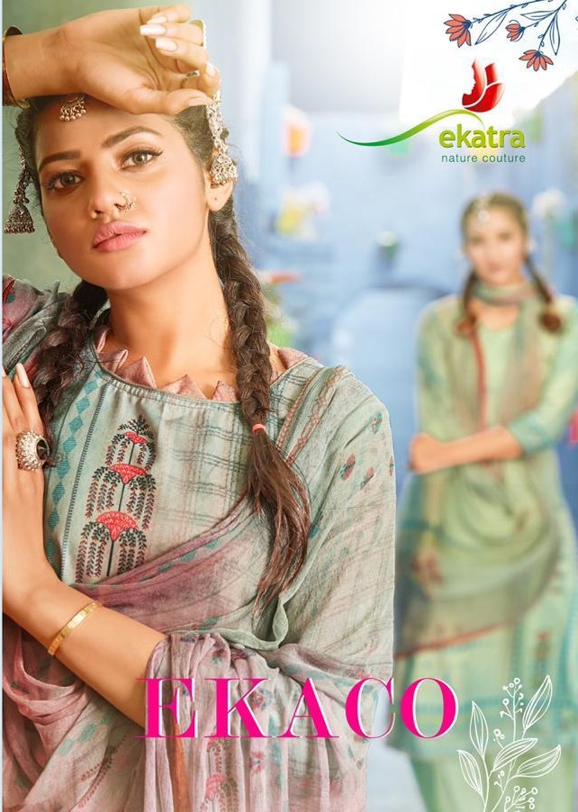 Ektara Ekaco Digital Printed Pure Pashmina Winter Dress Mate...
