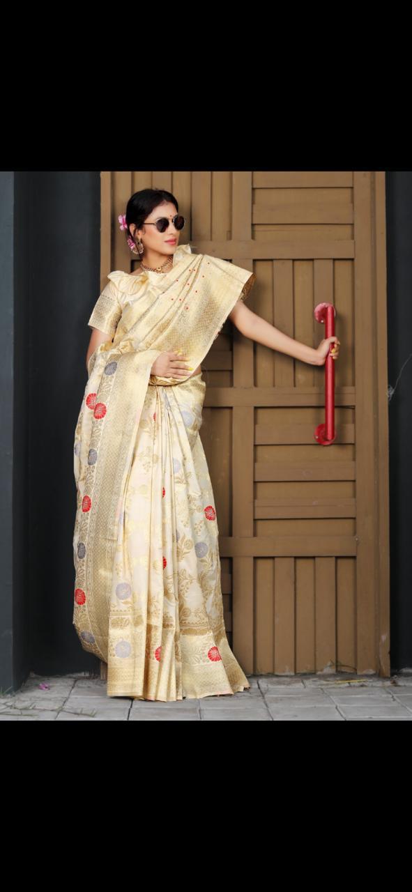 Anushka Designer Soft Silk Weaving Sarees Collection At Whol...