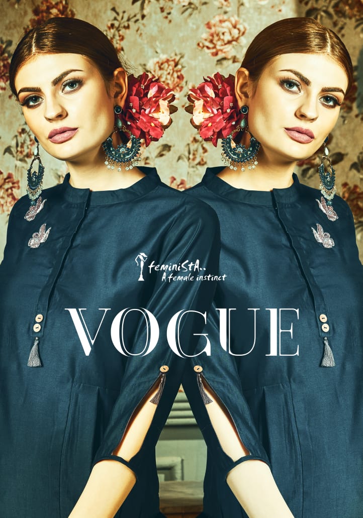Feminista Vogue Digital Printed Soft Art Silk With Handwork ...