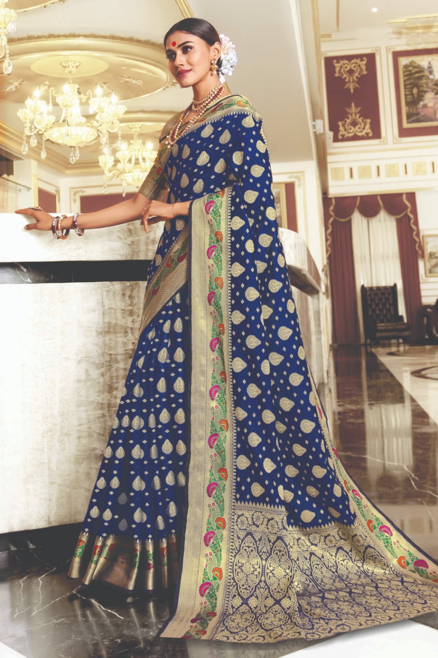 Silk Sarees Awesome Collection With Heavy Jacquard Weaving
