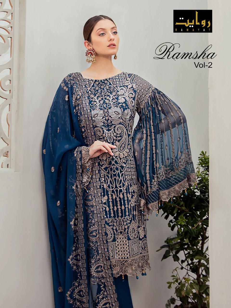 Rawayat Ramsha Vol 2 Latest Pakistani Dress Materials At Who...