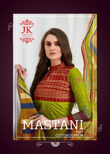 Jk Cotton Club Mustani Vol 4 Cotton Regular Wear Dress Mater...