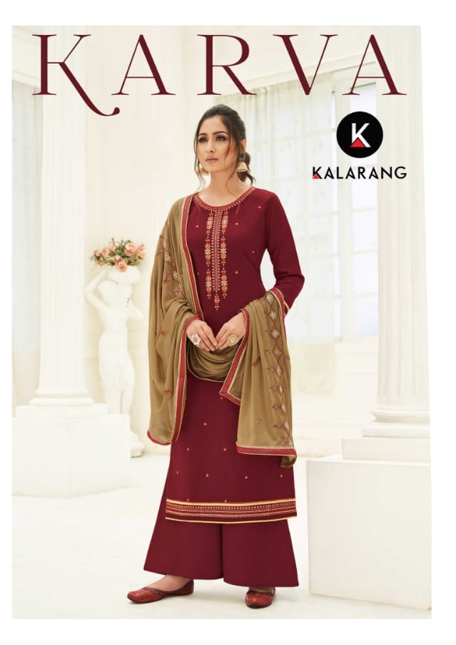 Kessi Fabrics Kalarang Karva Jam Silk Cotton With Embroidery...