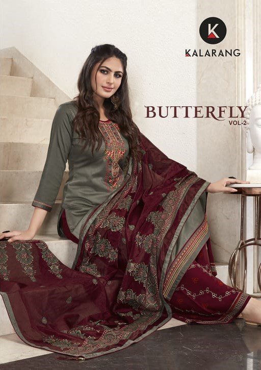 Kessi Fabrics Kalarang Butterfly Vol 2 Jam Silk Cotton With ...