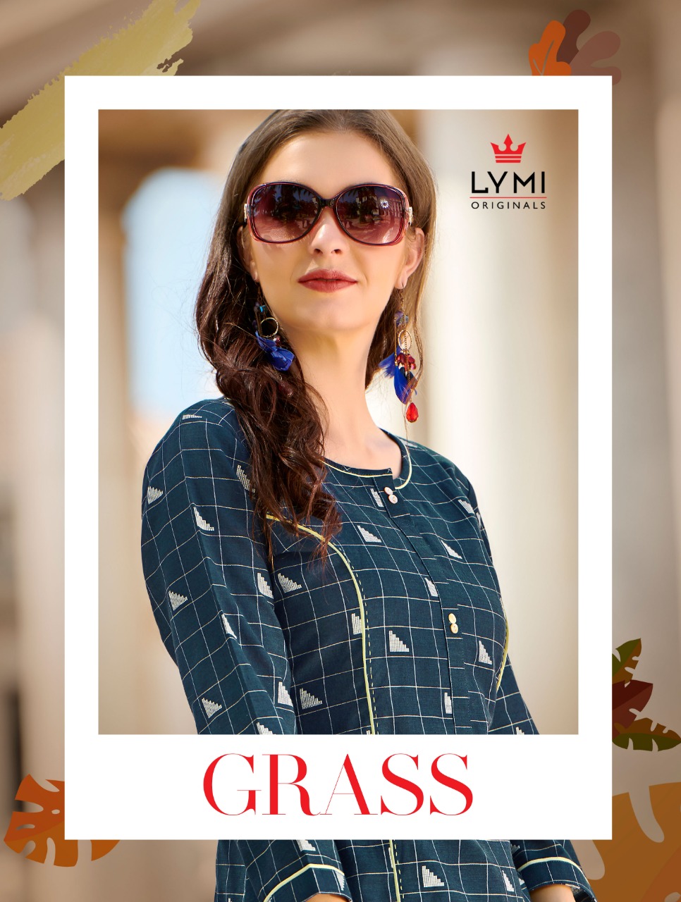 Kessi  Fabrics Lymi Grass Cotton Weaving Straight Kurtis Col...