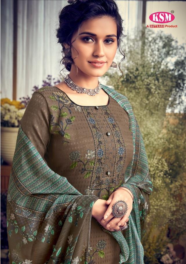 Ksm Kiara Designer Digital Printed Pashmina With Diamond Wor...
