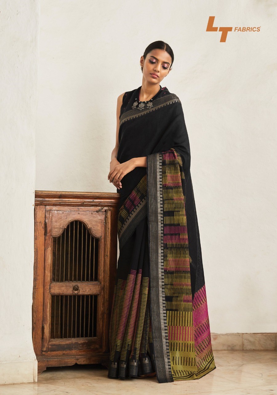 Lt Fabrics Paridhi Printed Cotton Silk With Weaving Zari Bor...