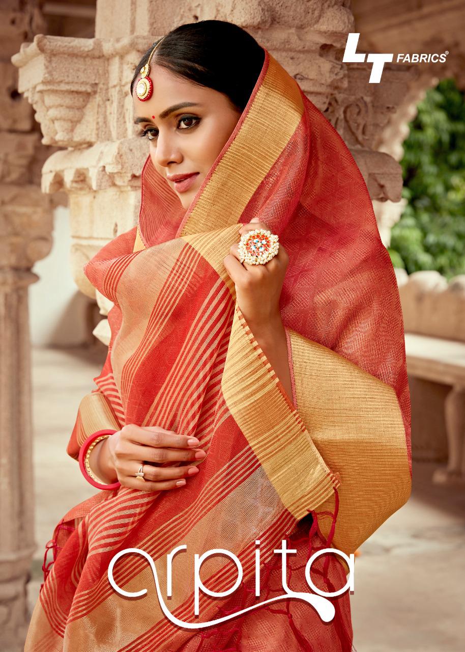 Lt Fabrics Arpita Designer Traditional Tissue Silk Sarees Co...