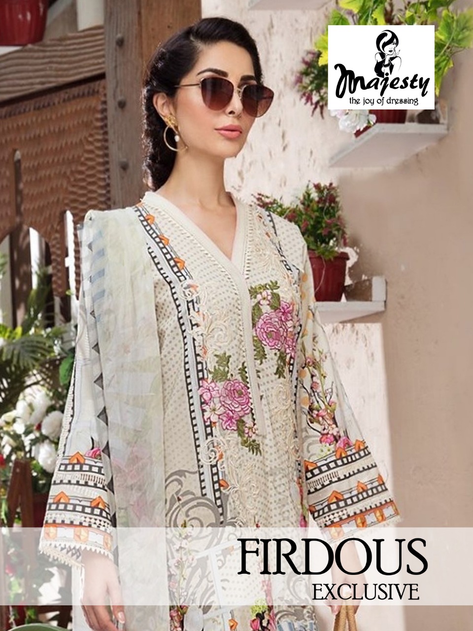 Majesty Firdous Exclusive Printed Lawn Cambric Cotton Pakist...