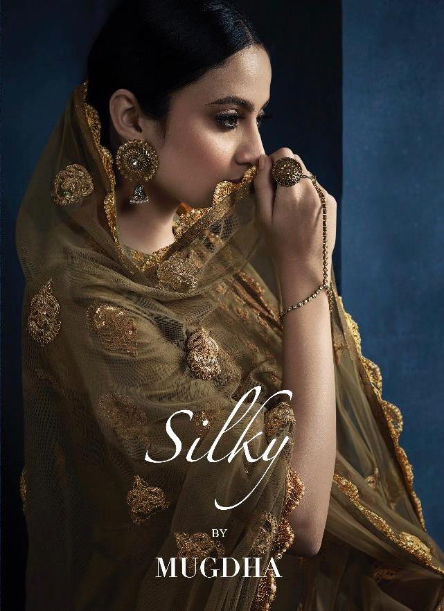 Mugdha Silky Designer Silk Satin With Heavy Embroidery Work ...