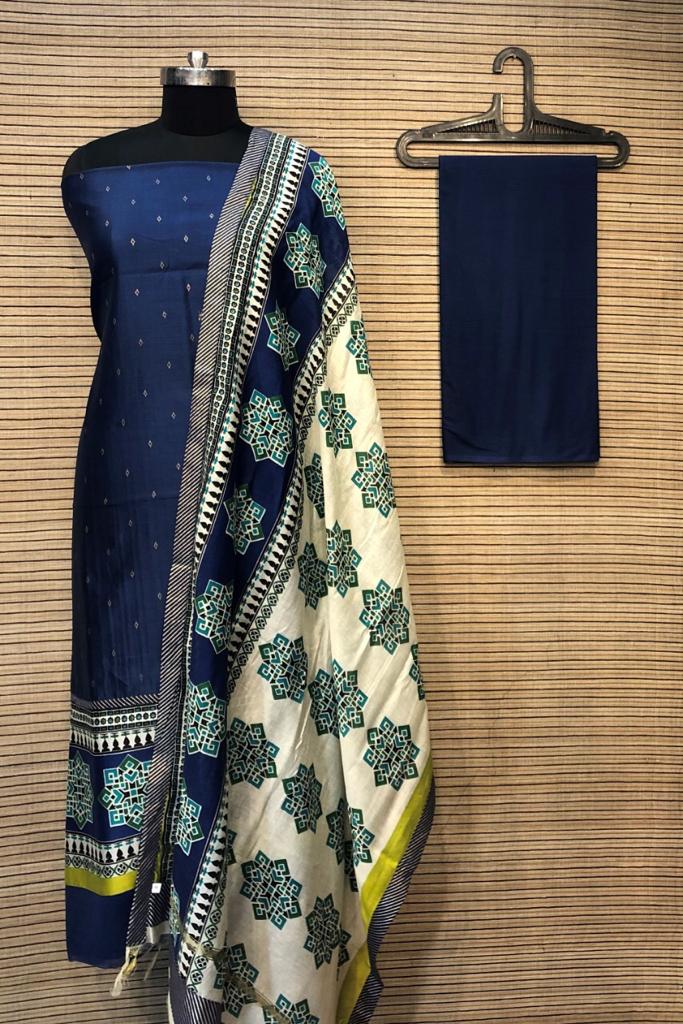 Riti Riwaaz Digital Printed Linen Satin Dress Material Colle...
