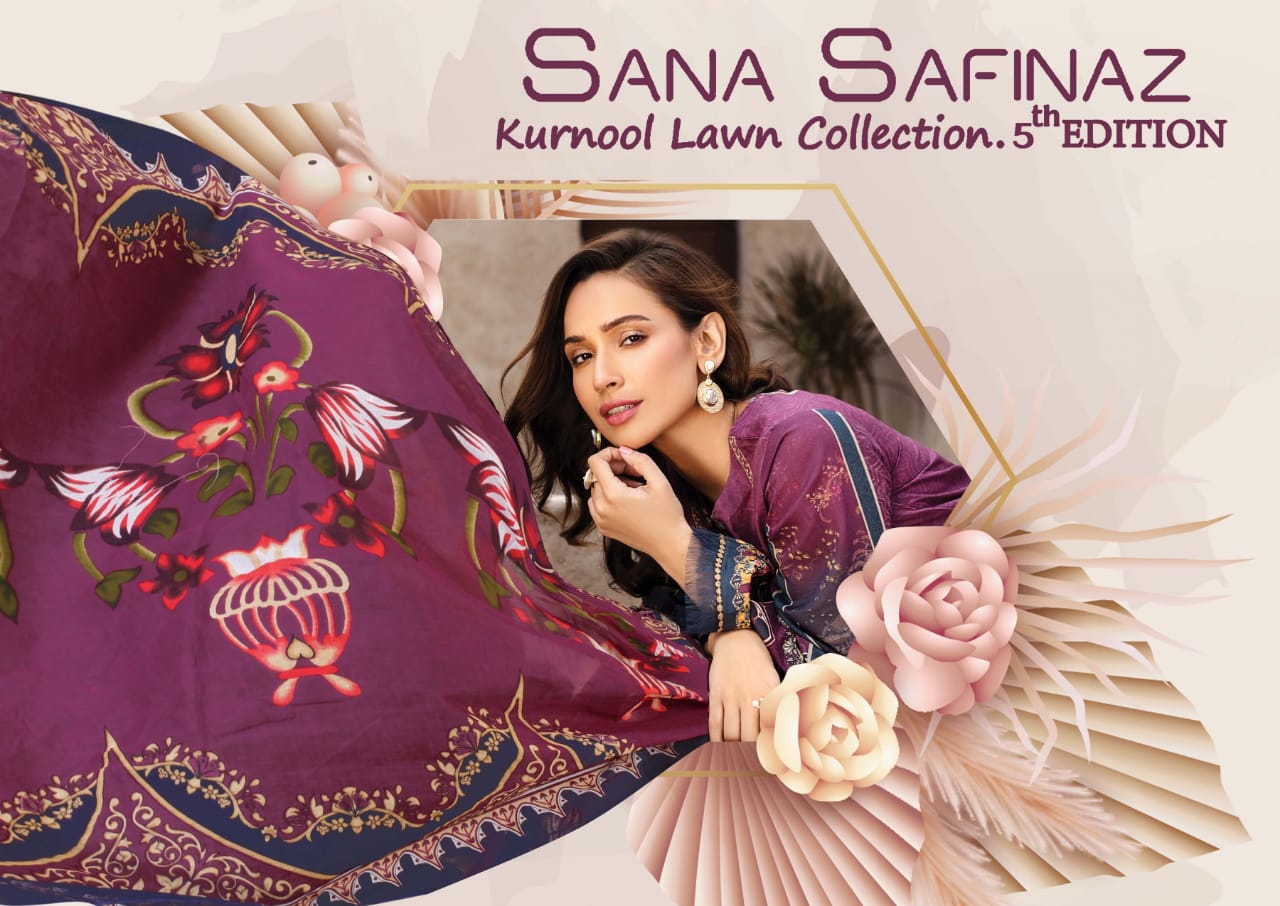 Sana Safinaz Kurnool Lawn Cotton 5th Edition Printed Pure La...